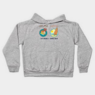 first teach then beach Kids Hoodie